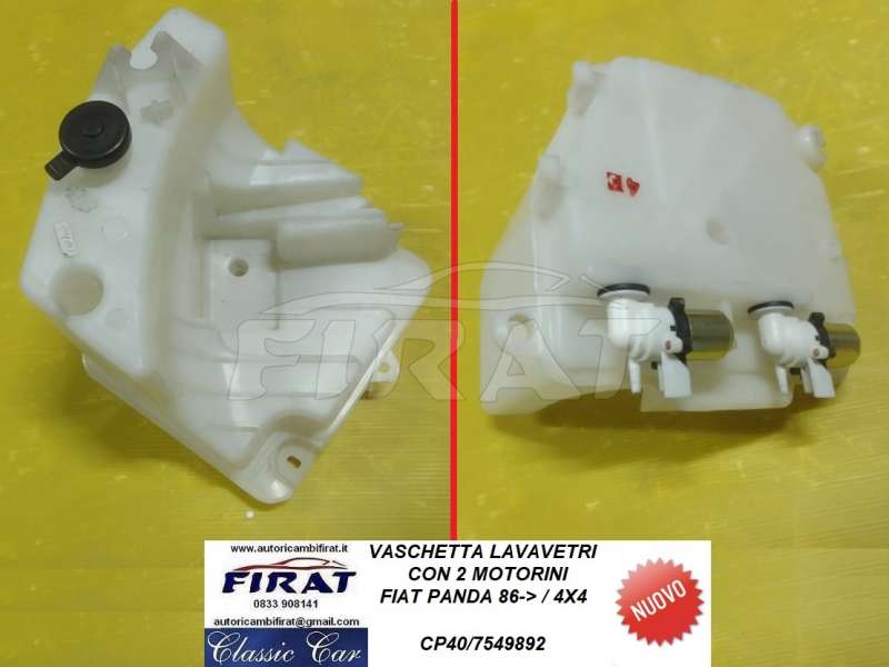 VASCHETTA TERGI FIAT PANDA CON 2 MOTORINI VASCHETTA TERGI FIAT PANDA CON 2 MOTORINI